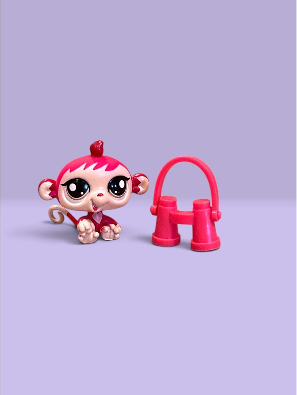 Littlest Pet Shop LPS Red Monkey #50 with Binocular Accessory